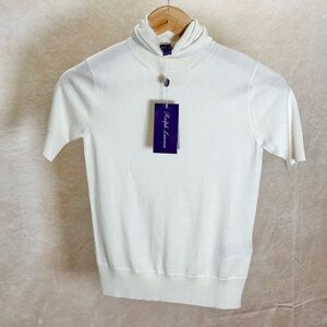 Ralph Lauren NWT Cashmere White Turleneck Top